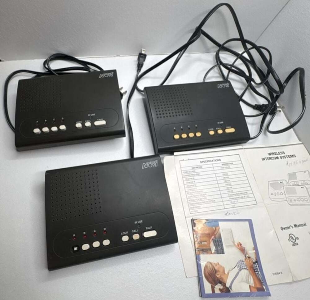 (Tested Working)Novi by Linear WI-4C Wireless 4-Channel Intercom System